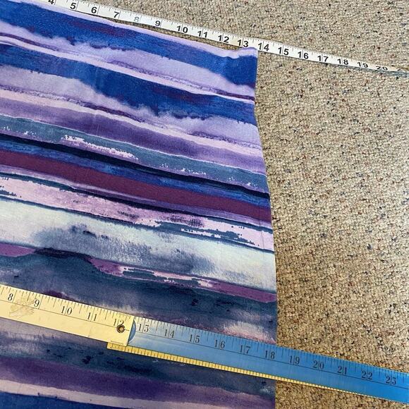 A.N.A. Maxi Skirt Size S Long Split Pull On Blue Purple Striped Coastal Summer - Picture 2 of 6